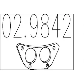 MTS 02.9842 - Joint d'étanchéité, tuyau d'échappement