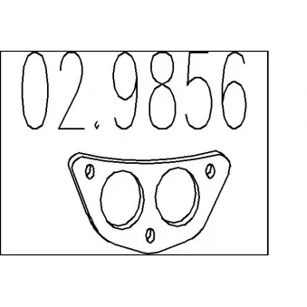 MTS 02.9856 - Joint d'étanchéité, tuyau d'échappement
