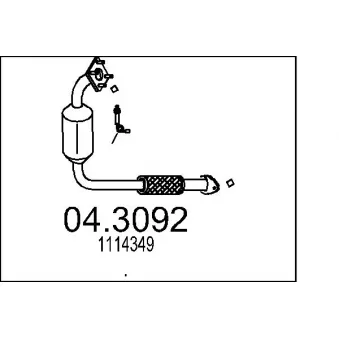 MTS 04.3092 - Catalyseur