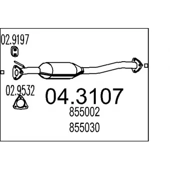 MTS 04.3107 - Catalyseur