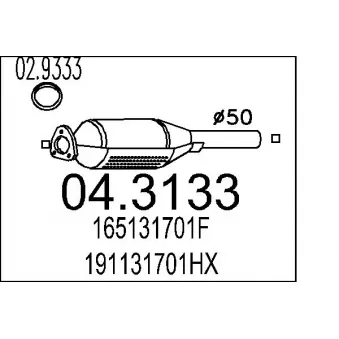 MTS 04.3133 - Catalyseur