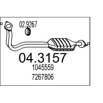 MTS 04.3157 - Catalyseur
