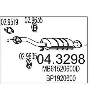 MTS 04.3298 - Catalyseur