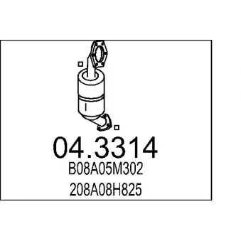 MTS 04.3314 - Catalyseur