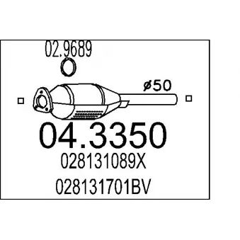 MTS 04.3350 - Catalyseur