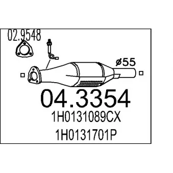 MTS 04.3354 - Catalyseur