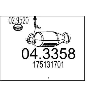 MTS 04.3358 - Catalyseur