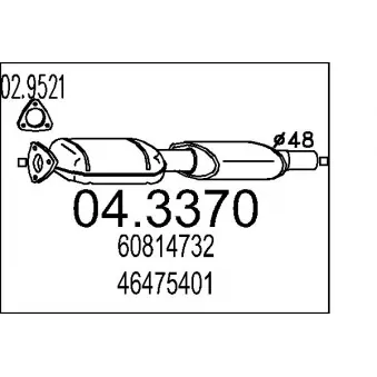 MTS 04.3370 - Catalyseur