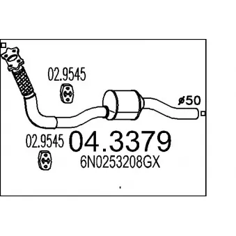 MTS 04.3379 - Catalyseur