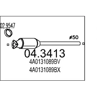 MTS 04.3413 - Catalyseur