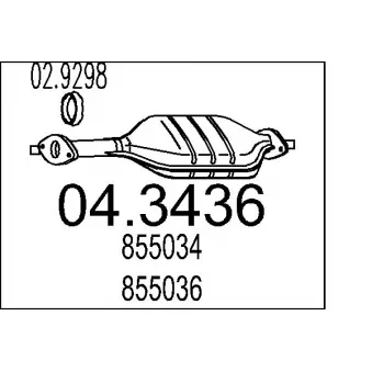 MTS 04.3436 - Catalyseur
