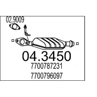 MTS 04.3450 - Catalyseur