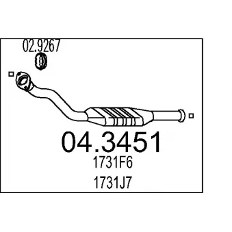 MTS 04.3451 - Catalyseur