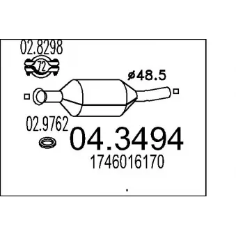 MTS 04.3494 - Catalyseur