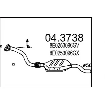 MTS 04.3738 - Catalyseur