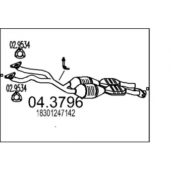 MTS 04.3796 - Catalyseur