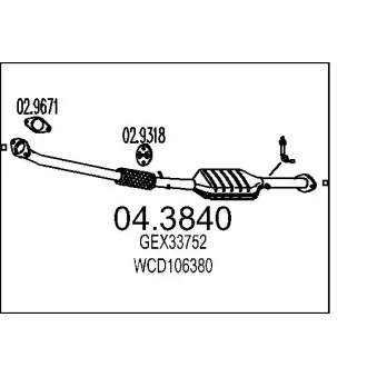 MTS 04.3840 - Catalyseur