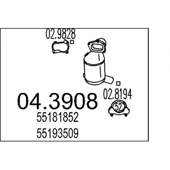 MTS 04.3908 - Catalyseur