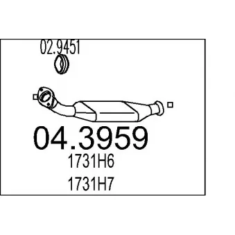 MTS 04.3959 - Catalyseur
