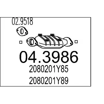 MTS 04.3986 - Catalyseur