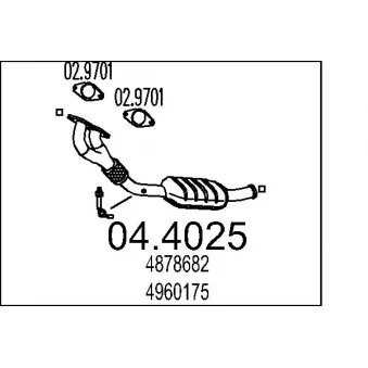 MTS 04.4025 - Catalyseur