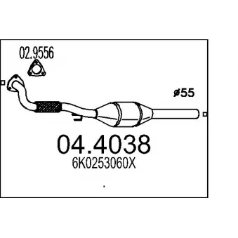 MTS 04.4038 - Catalyseur