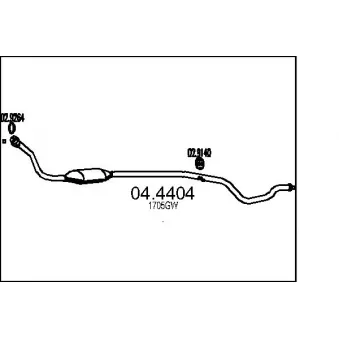 MTS 04.4404 - Catalyseur