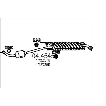 MTS 04.4545 - Catalyseur
