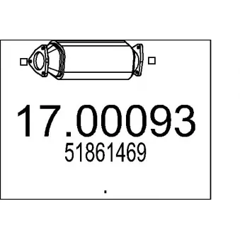 Filtre à particules / à suie, échappement MTS [17.00093]