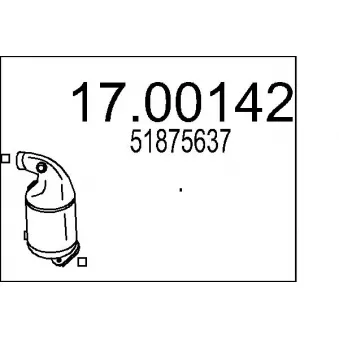 MTS 17.00142 - Filtre à particules / à suie, échappement