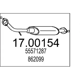 MTS 17.00154 - Filtre à particules / à suie, échappement