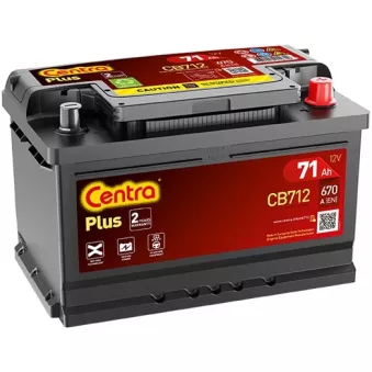 Batterie de démarrage CENTRA CB712 pour FORD TRANSIT CUSTOM 2.2 TDCi - 125cv