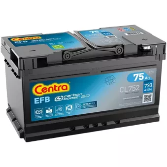 Batterie de démarrage CENTRA CL752 pour FORD TRANSIT CUSTOM 2.2 TDCi - 125cv