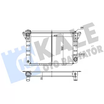 Radiateur, refroidissement du moteur KALE OTO RADYATÖR [121600]