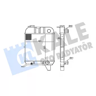 KALE OTO RADYATÖR 163600 - Radiateur, refroidissement du moteur