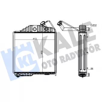 KALE OTO RADYATÖR 249500 - Radiateur, refroidissement du moteur