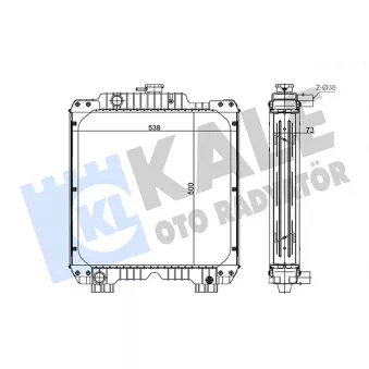 KALE OTO RADYATÖR 278600 - Radiateur, refroidissement du moteur