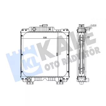 KALE OTO RADYATÖR 279600 - Radiateur, refroidissement du moteur