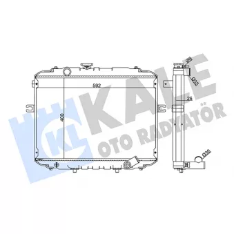 KALE OTO RADYATÖR 342295 - Radiateur, refroidissement du moteur