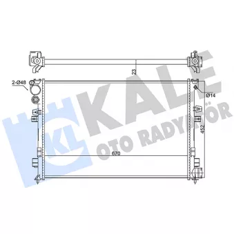 Radiateur, refroidissement du moteur KALE OTO RADYATÖR [347220]