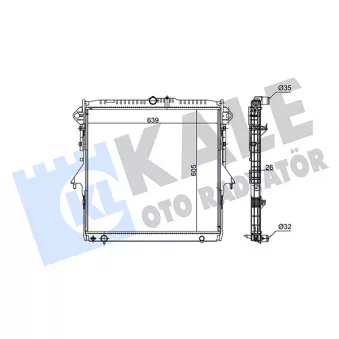 KALE OTO RADYATÖR 348450 - Radiateur, refroidissement du moteur
