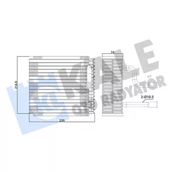 Évaporateur climatisation KALE OTO RADYATÖR [350005]