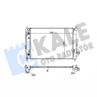 KALE OTO RADYATÖR 354285 - Radiateur, refroidissement du moteur
