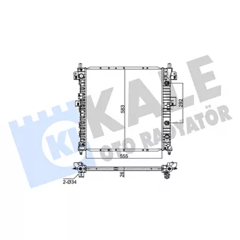 KALE OTO RADYATÖR 356405 - Radiateur, refroidissement du moteur