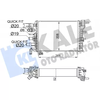 Radiateur basse température, intercooler KALE OTO RADYATÖR [357295]