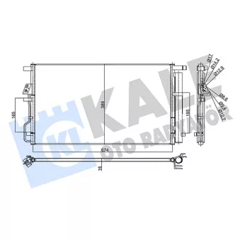 Condenseur, climatisation KALE OTO RADYATÖR [358015]