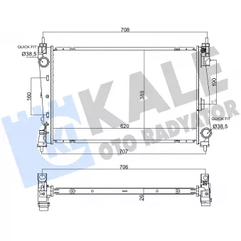 KALE OTO RADYATÖR 362790 - Radiateur, refroidissement du moteur