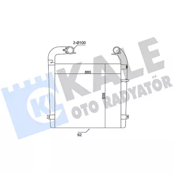 Intercooler, échangeur KALE OTO RADYATÖR [375630]