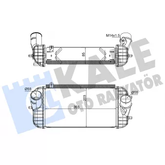 Intercooler, échangeur KALE OTO RADYATÖR [375865]