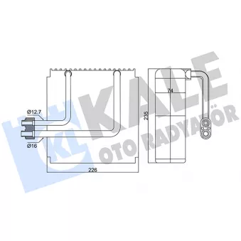 KALE OTO RADYATÖR 416935 - Évaporateur climatisation